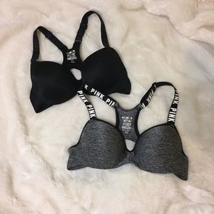 Vs pink padded sport bras.